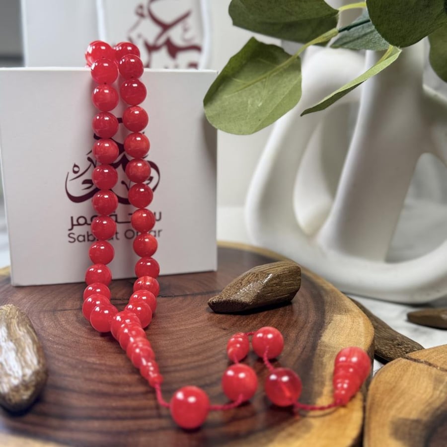 Red Fatoran prayer bead string