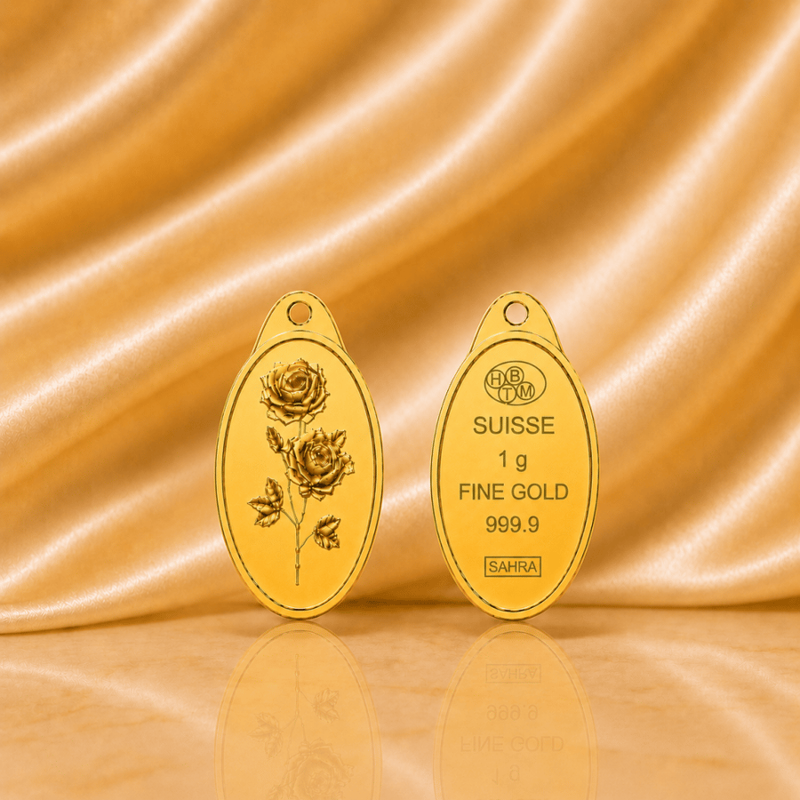 A 1-gram 24-karat gold pendant bar