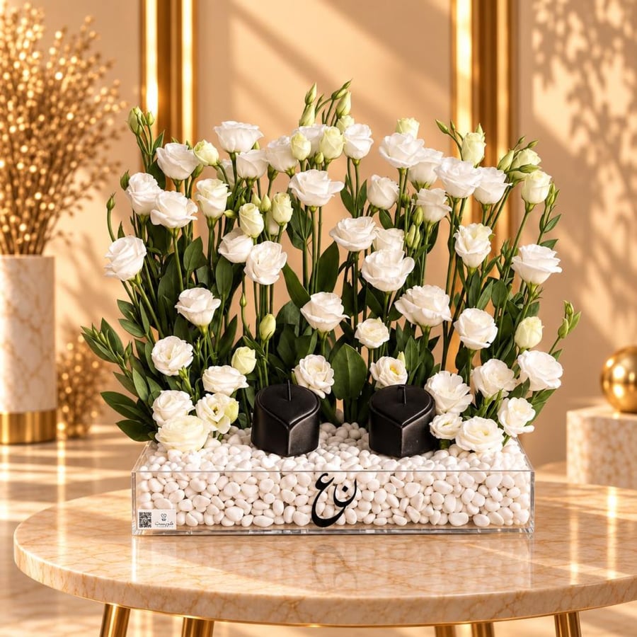 فازة ورد طبيعي