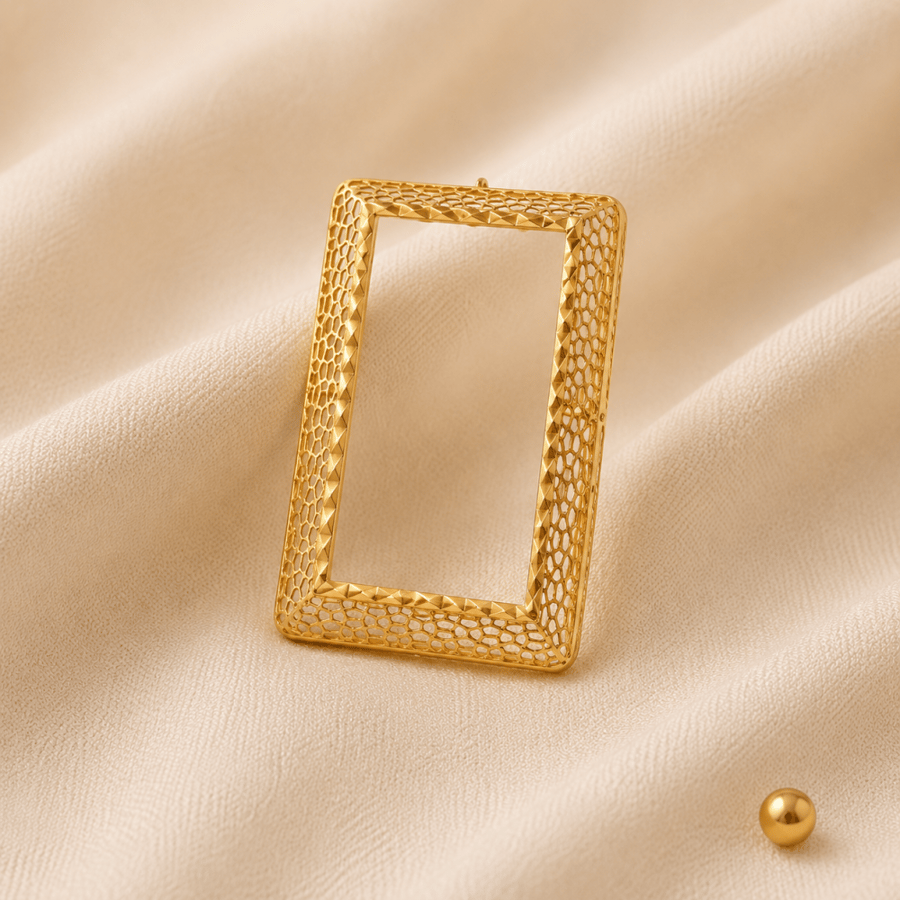Gold alloy frame weighing 9.55 grams, 21 karat | Designed for 100-gram alloy