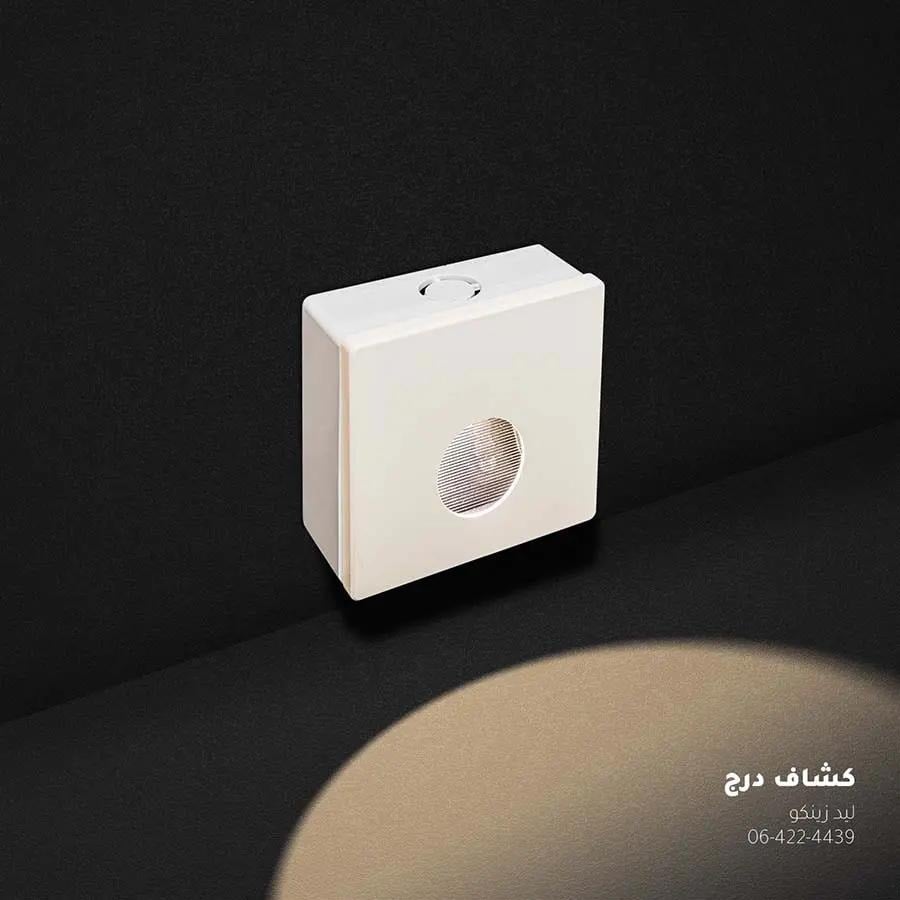 كشاف درج ليد دائري أبيض إضاءة شمسية ZINCO