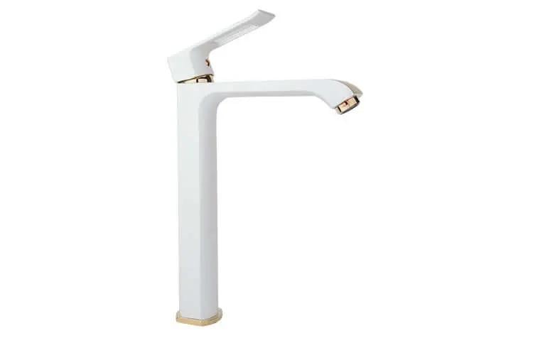 basin-mixer-automatic-white-gold-tall-zinco-7707gw