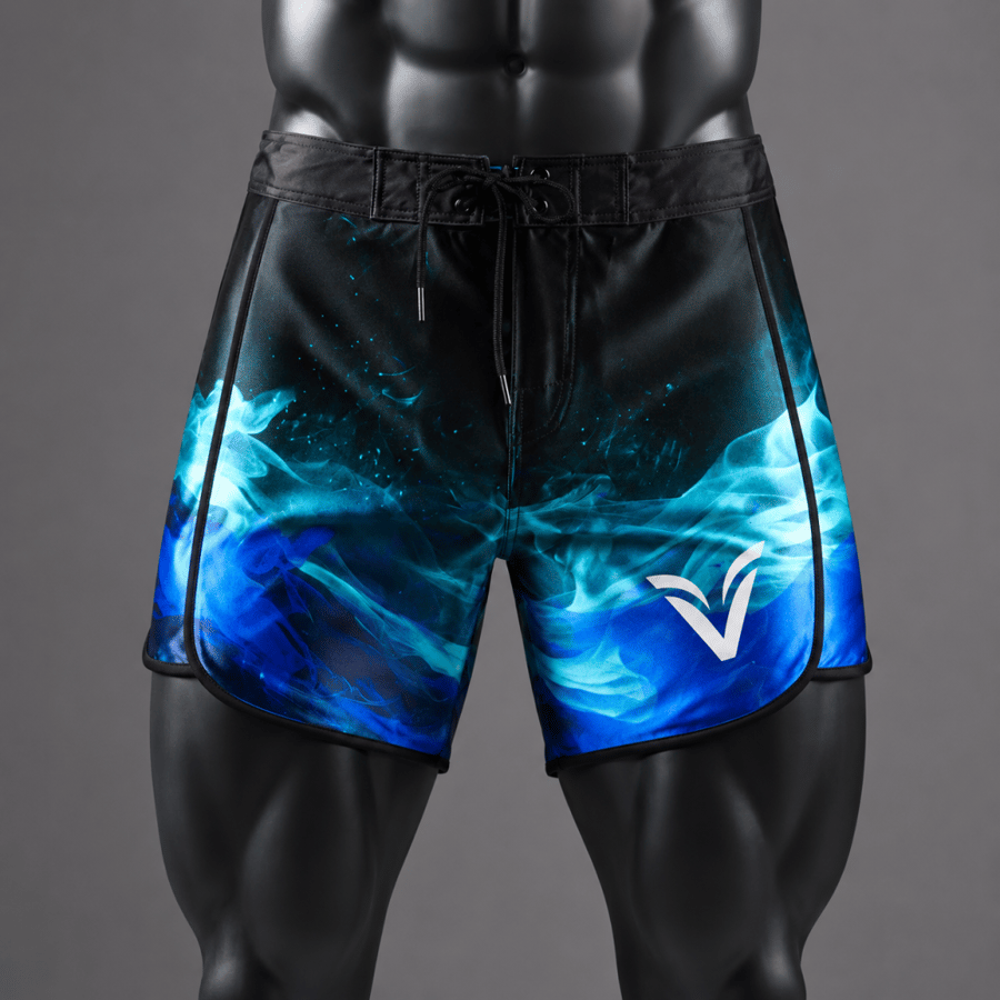 Blaze Blue Physique Competition Shorts by VELO