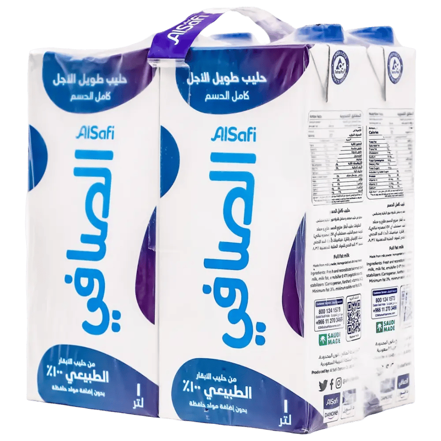 4-الصافي حليب كامل الدسم 1لتر طويل الاجل