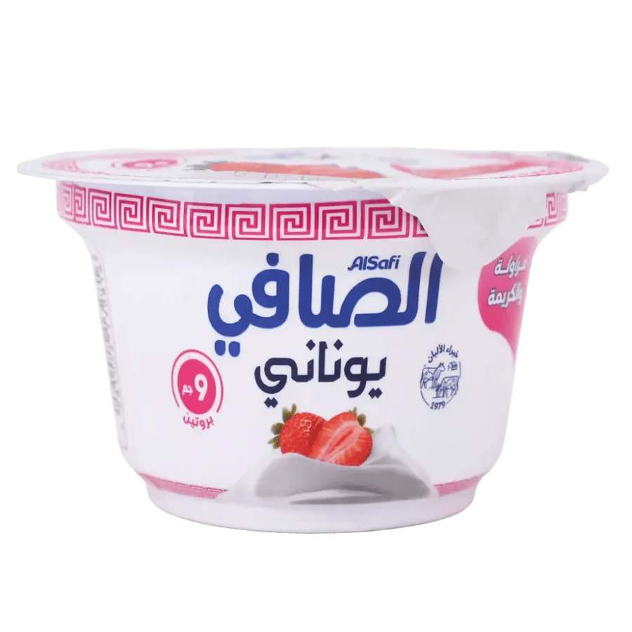 الصافي زبادي اليوناني فراولة 150غ STRA