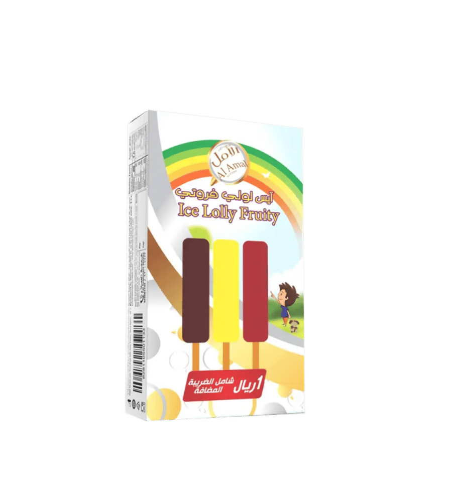 ايس لولي فروتي 3*40مل ايس كريم الامل