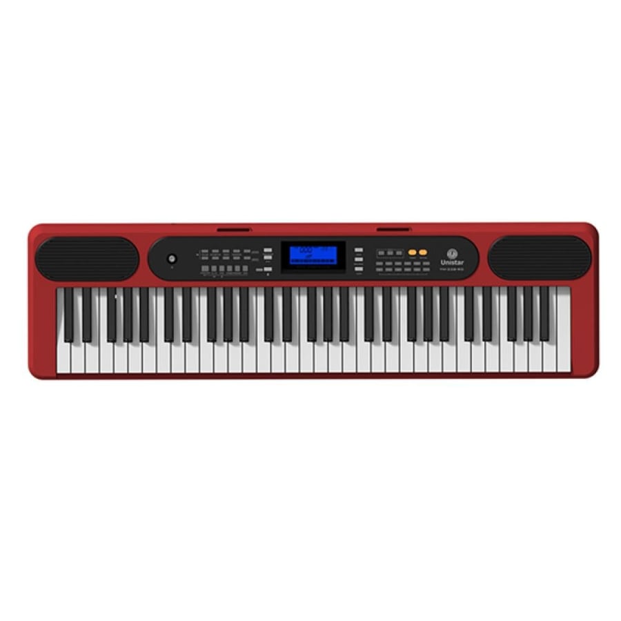 Unistar YM-338 لوحة مفاتيح إلكترونية 61 مفتاح أحمر للمبتدئين