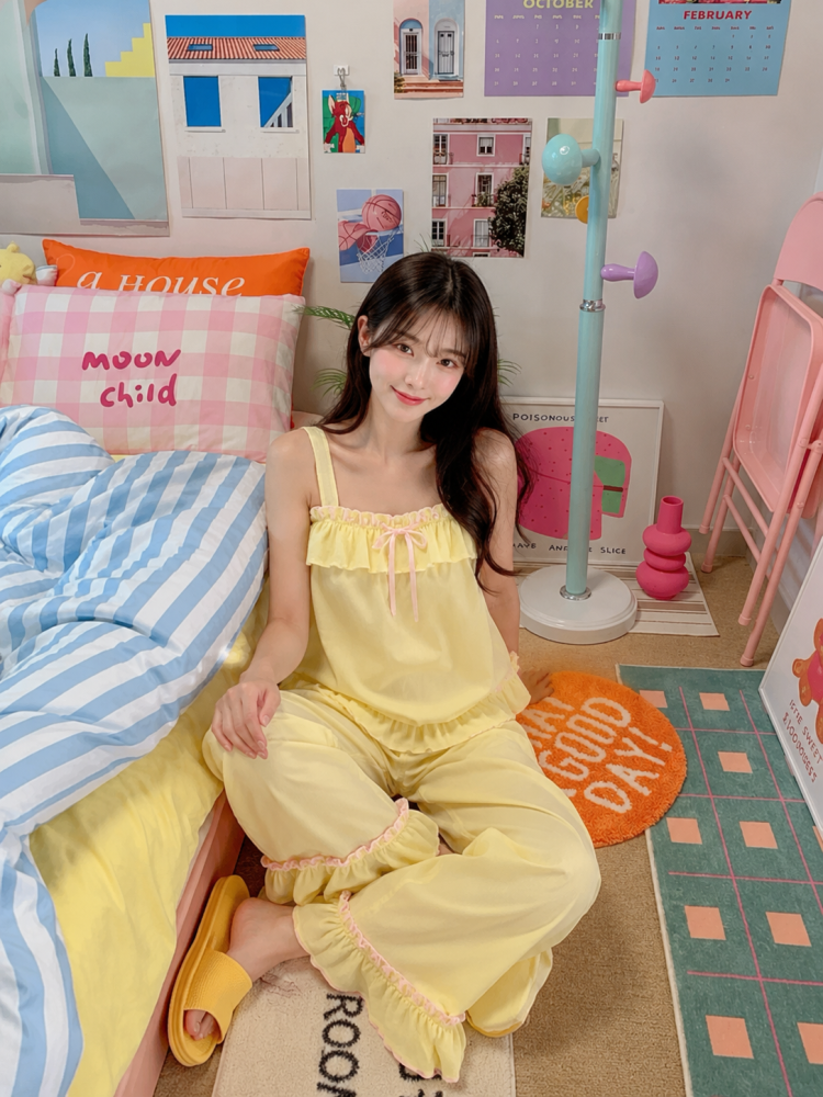 بجامة الصيف pink & yellow