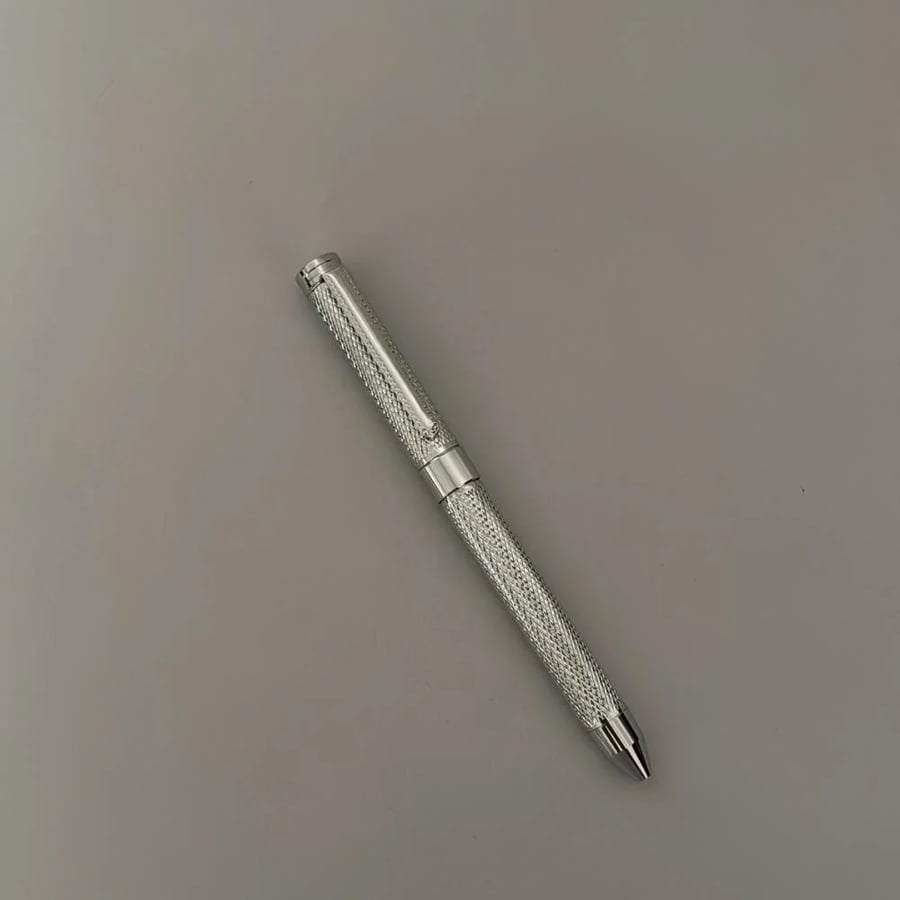 Pen and rosary package (silver, black mixed)