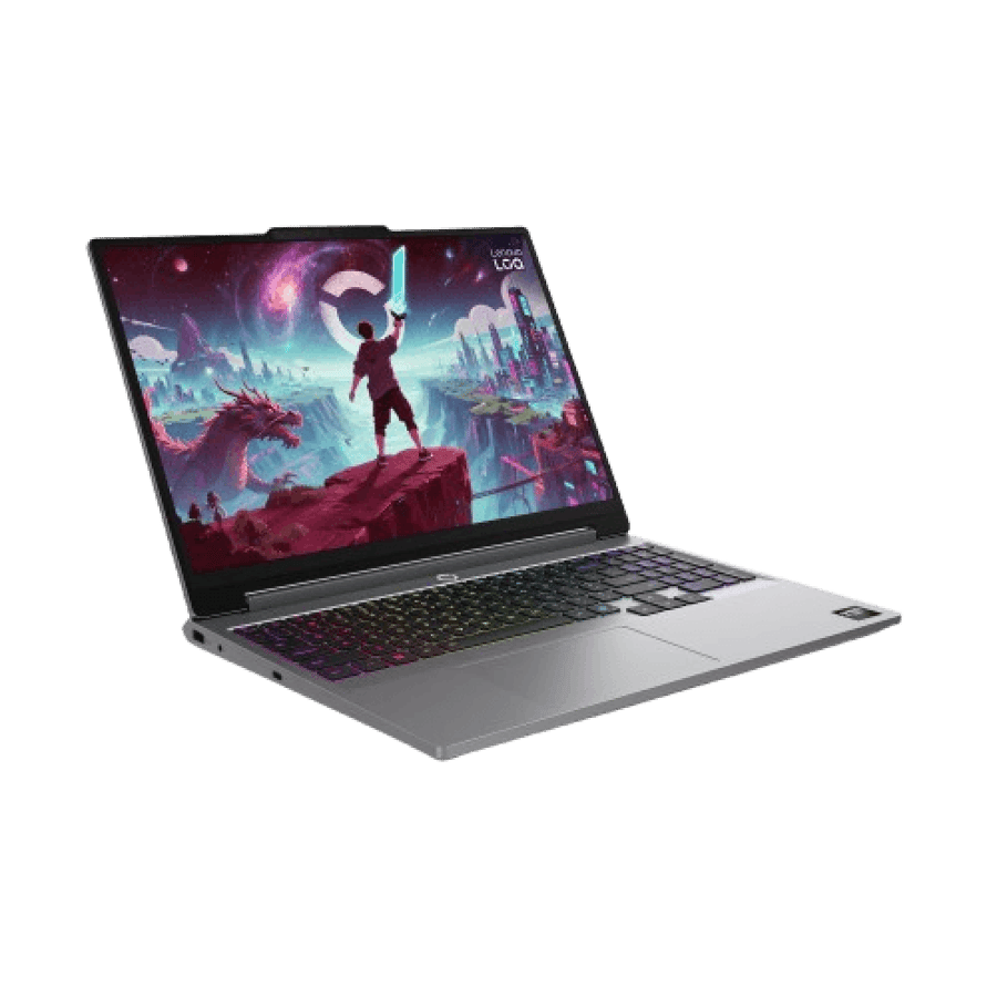 لابتوب الألعاب Lenovo LOQ 15AHP11 – معالج AMD Ryzen 7 250، ذاكرة RAM سعة 16 جيجابايت، قرص تخزين SSD سعة 512 جيجابايت، بطاقة رسوميات RTX 5050 سعة 8 جيجابايت، شاشة 15.3 بوصة WUXGA بمعدل تحديث 165 هرتز، نظام DOS.