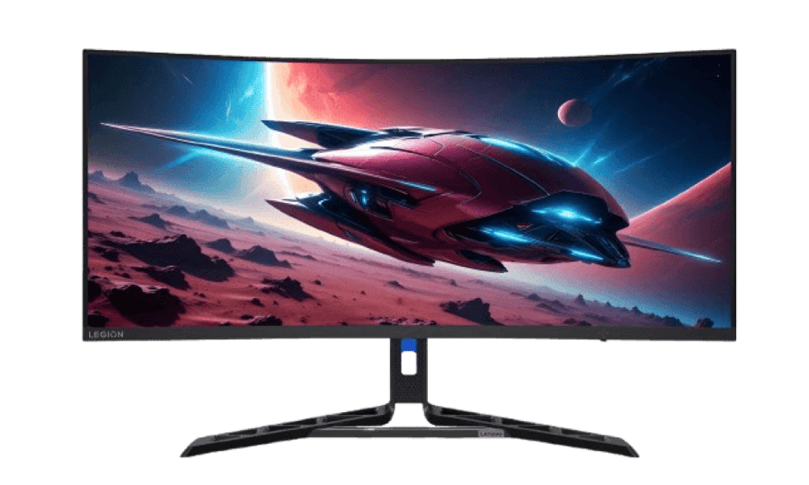شاشة الألعاب Lenovo Legion R34w-30 مقاس 34 بوصة بدقة UWQHD – دقة 3440×1440، لوحة VA، معدل تحديث 180 هرتز، زمن استجابة 0.5 مللي ثانية (MPRT)، تقنية HDR10، تقنية FreeSync، منافذ HDMI 2.1 وDisplayPort، معيار EyeSafe، وحامل قابل للتعديل من حيث الارتفاع والميل