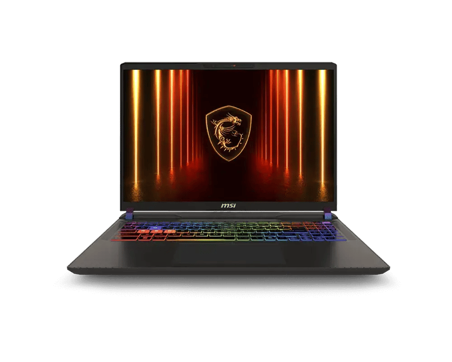 لابتوب الألعاب MSI Vector 16 HX AI A2XWHG، شاشة IPS مقاس 16 بوصة بدقة FHD+ ومعدل تحديث 144 هرتز، معالج Intel Core Ultra 7 255HX، ذاكرة وصول عشوائي 16 جيجابايت، قرص صلب SSD بسعة 1 تيرابايت، بطاقة رسومات GeForce RTX 5070 Ti بسعة 12 جيجابايت، لوحة مفاتيح إنج