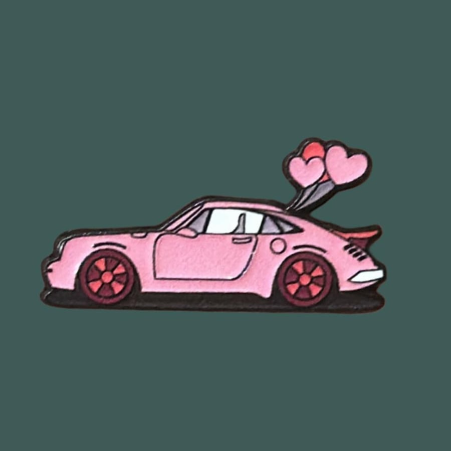 Pink Porsche stickers "Iron"