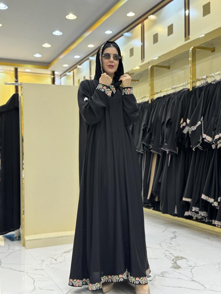 Japanese touch silk abaya, cost of roses, and below