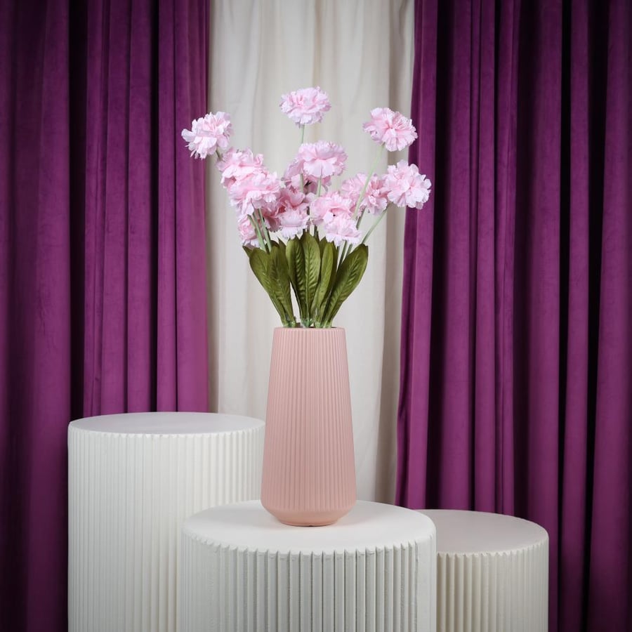 pink artificial carnation branch