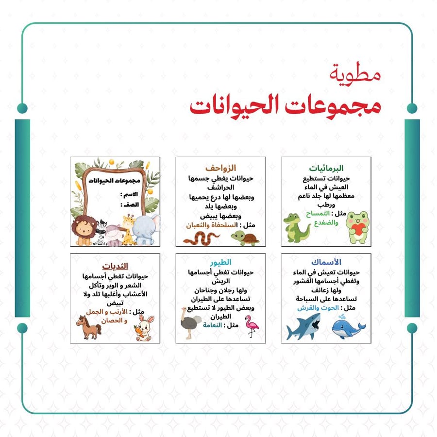مطوية مجموعات الحيوانات