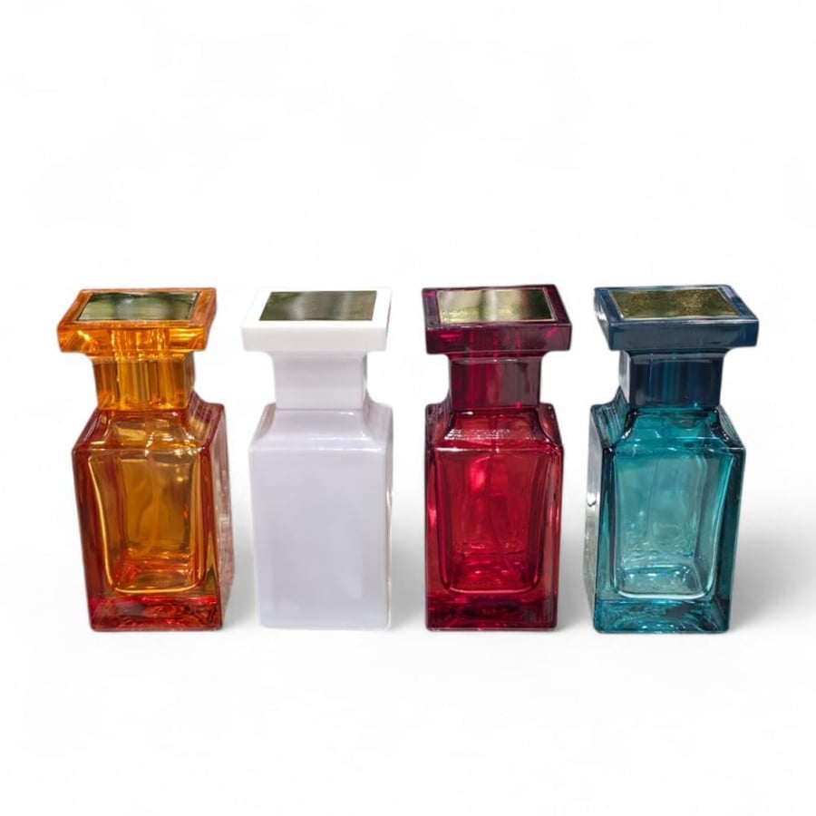 علب عطور فارغ مقاس 50 مل شكل توم فوورد من شجر الطيب