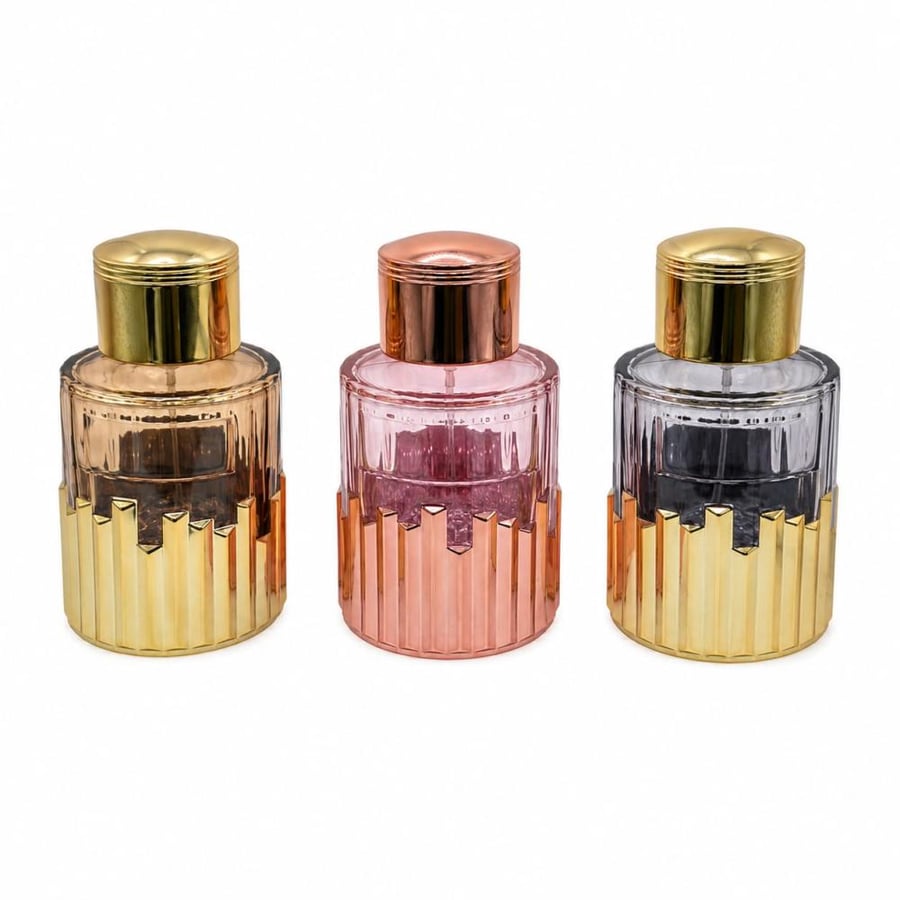 علب عطور بخاخ فارغ شكل مزخرف كبس 100مل -12 قطعة