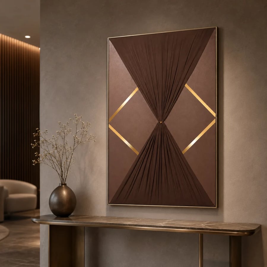 لوحة جدارية هندسية بخطوط هندسية عصرية 120 في 80 سم