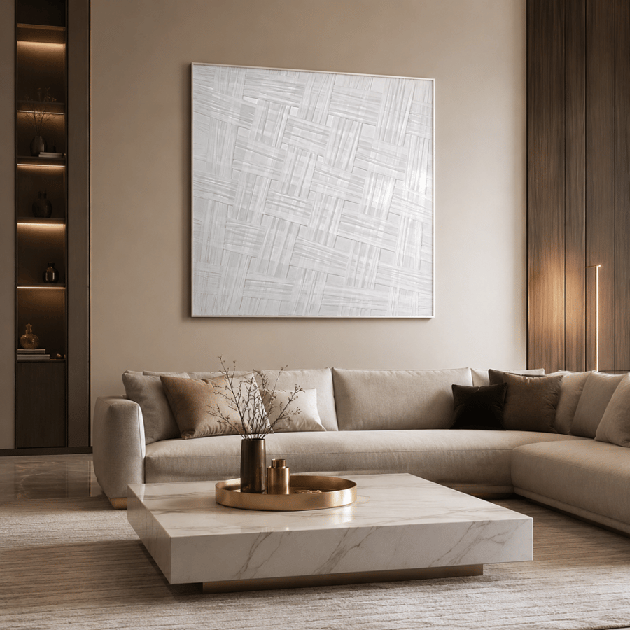لوحة جدارية هندسية بنمط معماري مودرن 100 في 100 سم