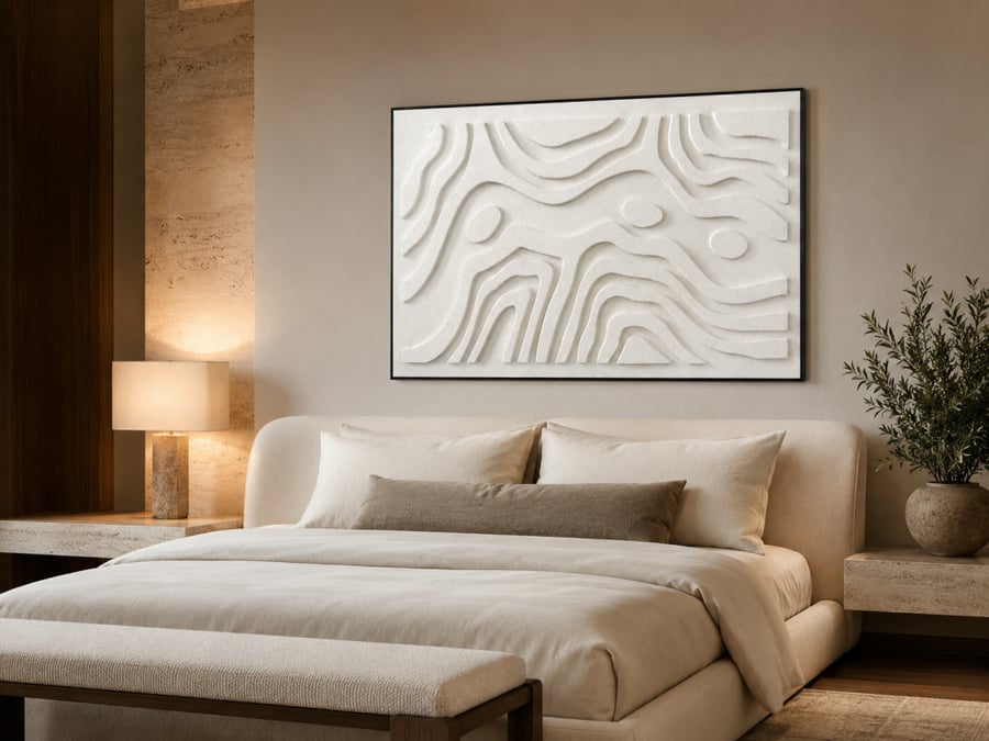 لوحة جدارية هندسية بتوزيع هندسي فاخر 100 في 150 سم