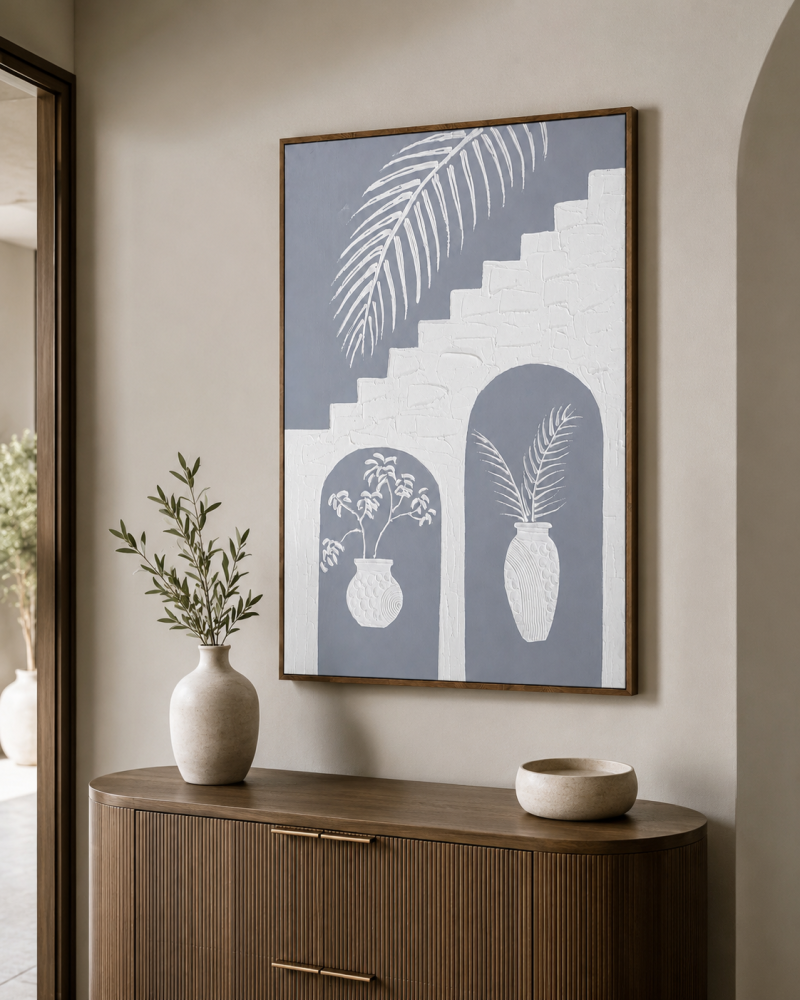 لوحة جدارية هندسية بنمط معماري مودرن 120 في 80 سم