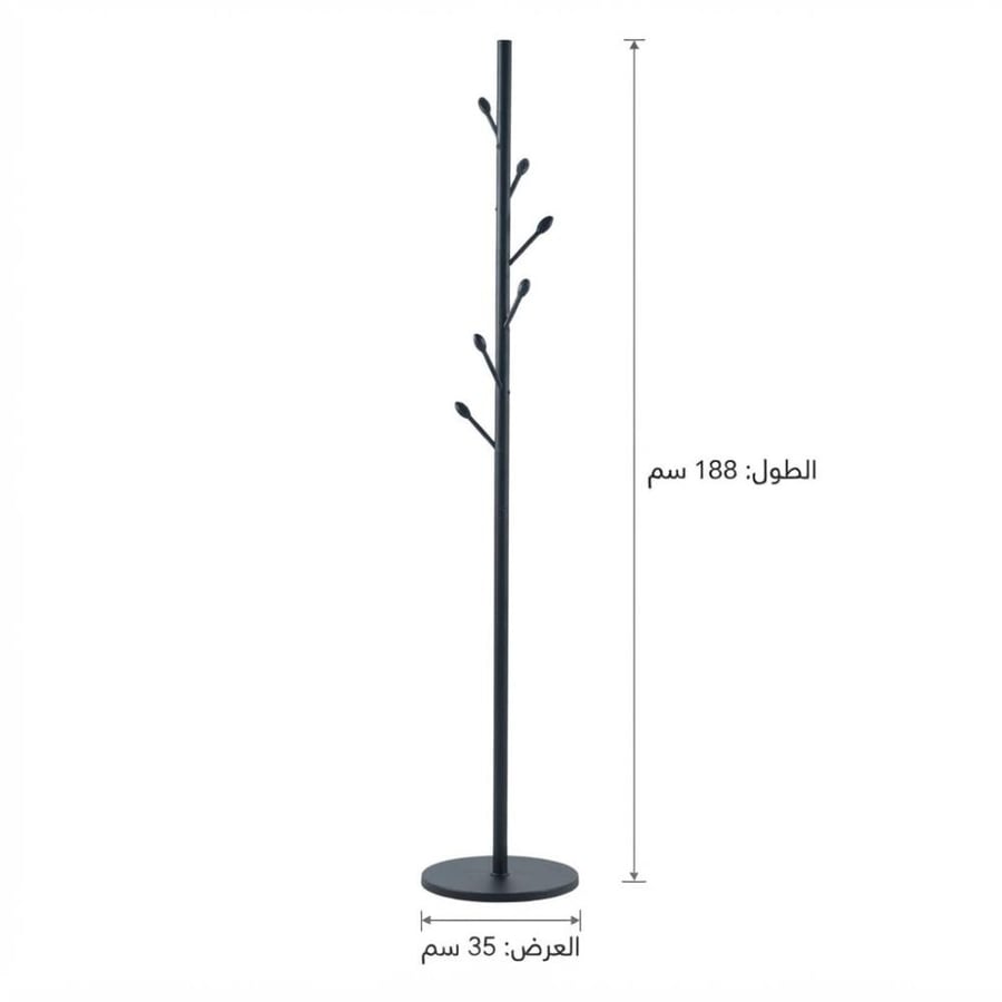 علاقة ملابس معدن - رخام أسود بتصميم عملي - صورة 2