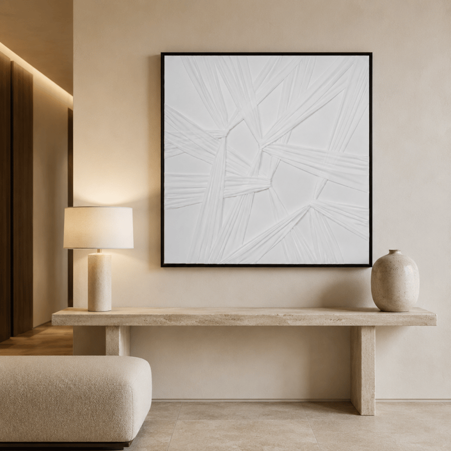 لوحة جدارية هندسية بتفاصيل ثلاثية 100 في 100 سم