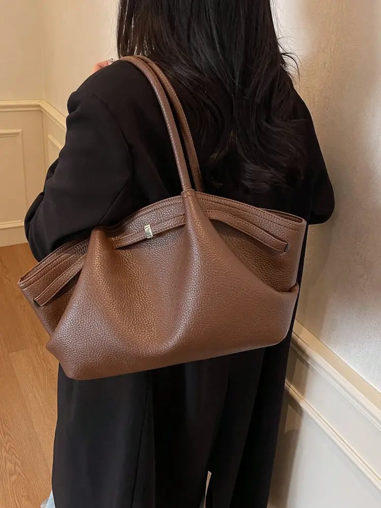 حقيبة يد كبيرة السعة بطراز عتيق للنساء