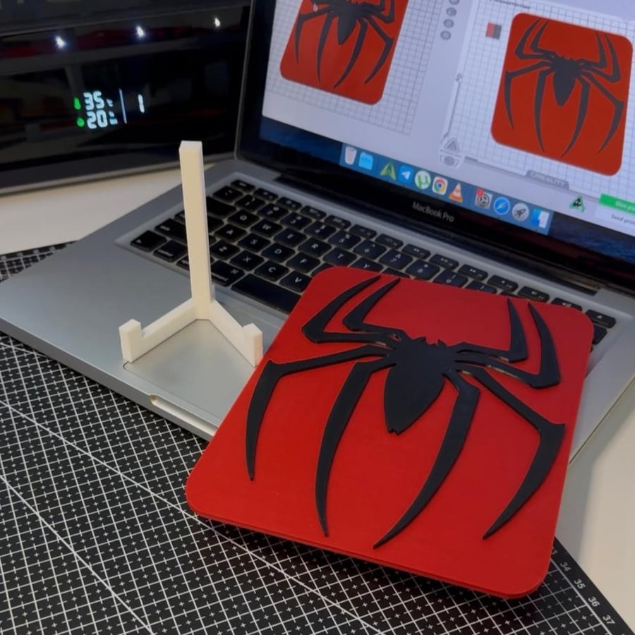 SpiderMan logo stand