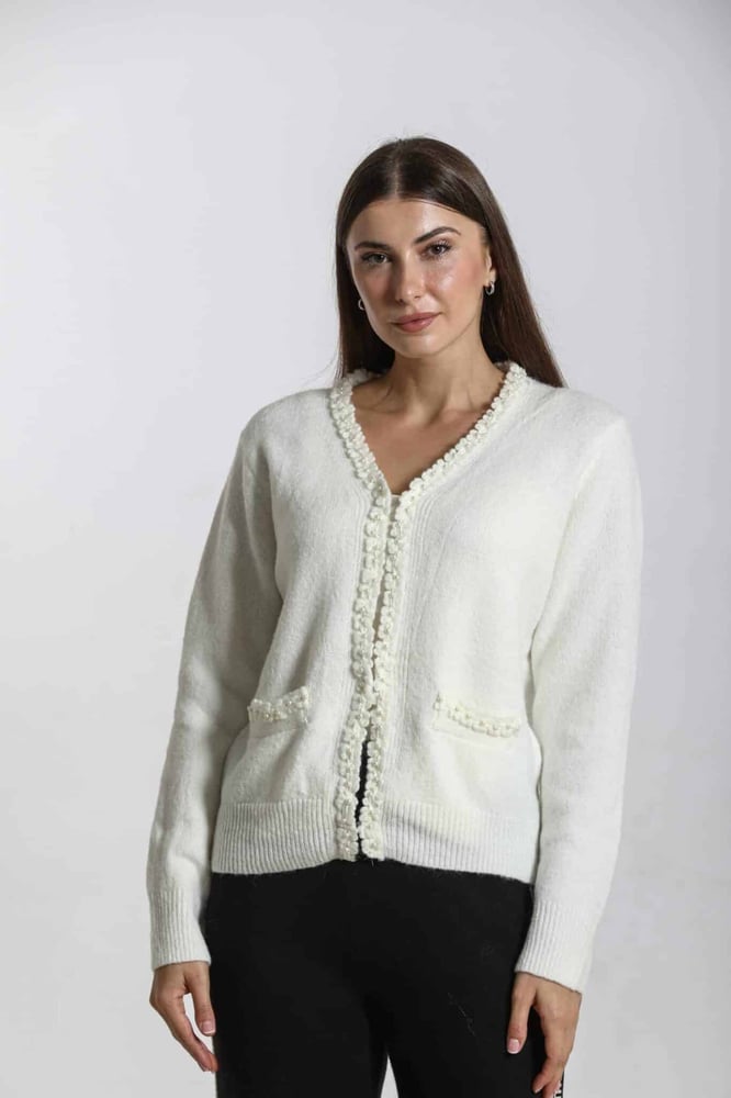 Plain wool coat with buttons