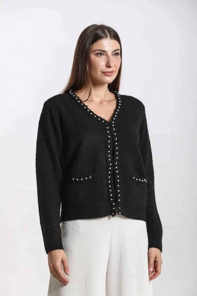 Plain wool coat with buttons