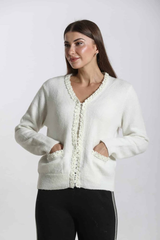 Plain wool coat with buttons