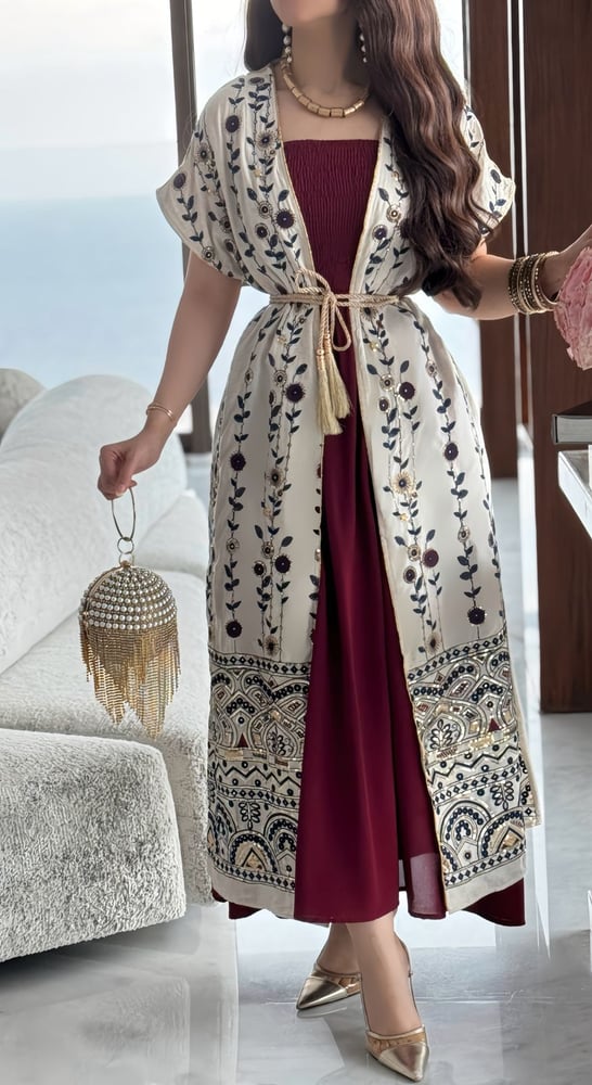 Luxurious embroidered thobe