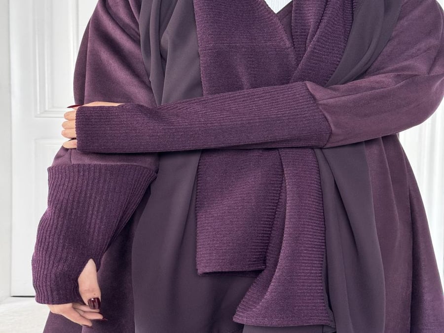 شامواه بنفسجي x اطراف صوف