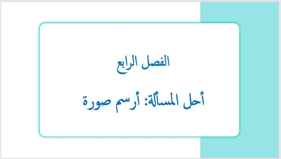 عرض بوربوينت لدرس أحل المسالة : أرسم صورة (الفصل الرابع)