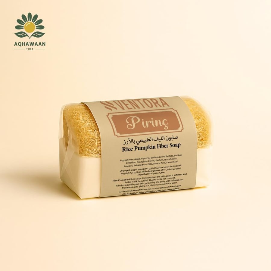 Natural rice loofah soap