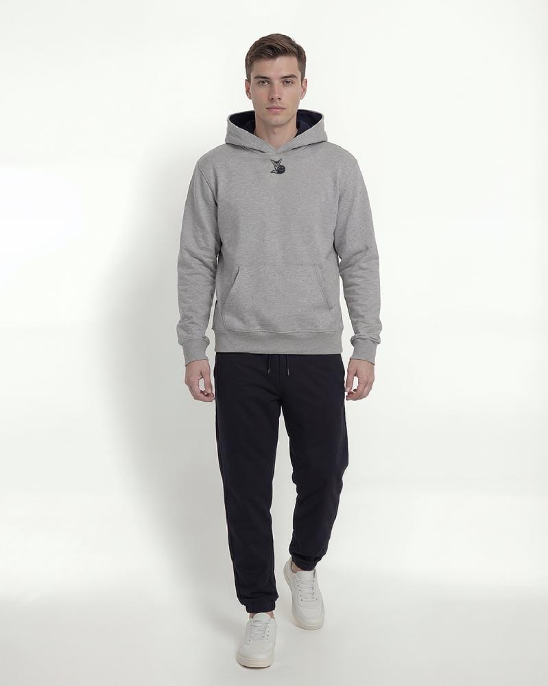GRAY & NAVY HOODIE