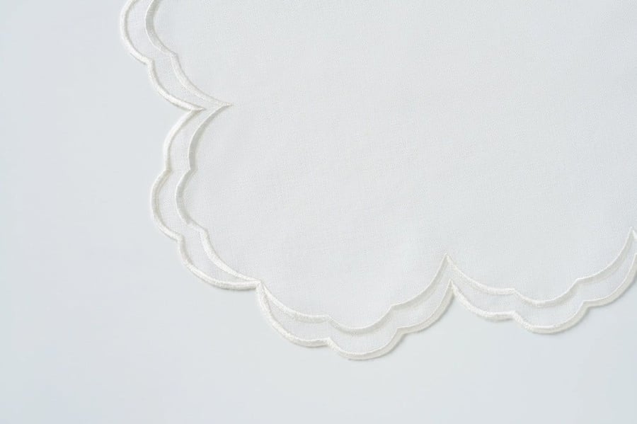 White embroidered napkins