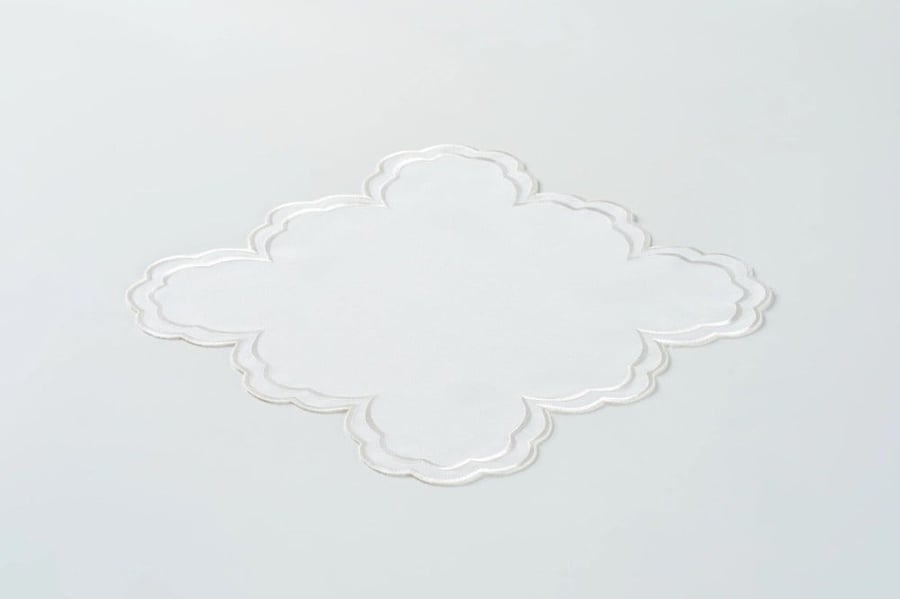 White embroidered napkins