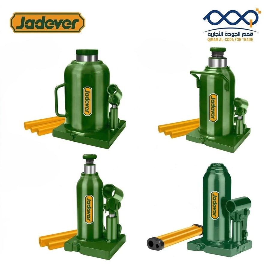 جك عفريتة رفع سيارات هيدروليك (عمودية / باكم) JADEVER - لمهام النقل الشاقة (عدة مقاسات 2 - 50 طن)