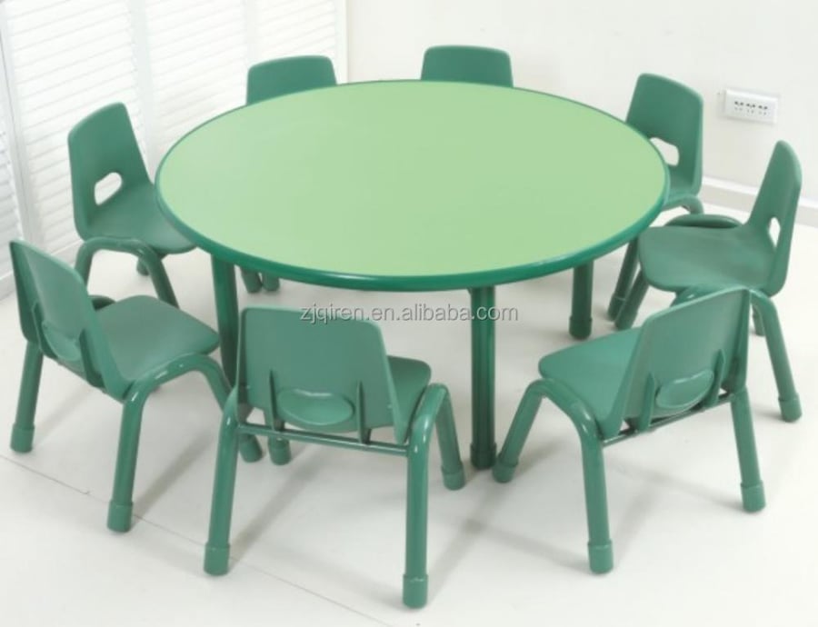 طاولة اخضر غامق دائرية