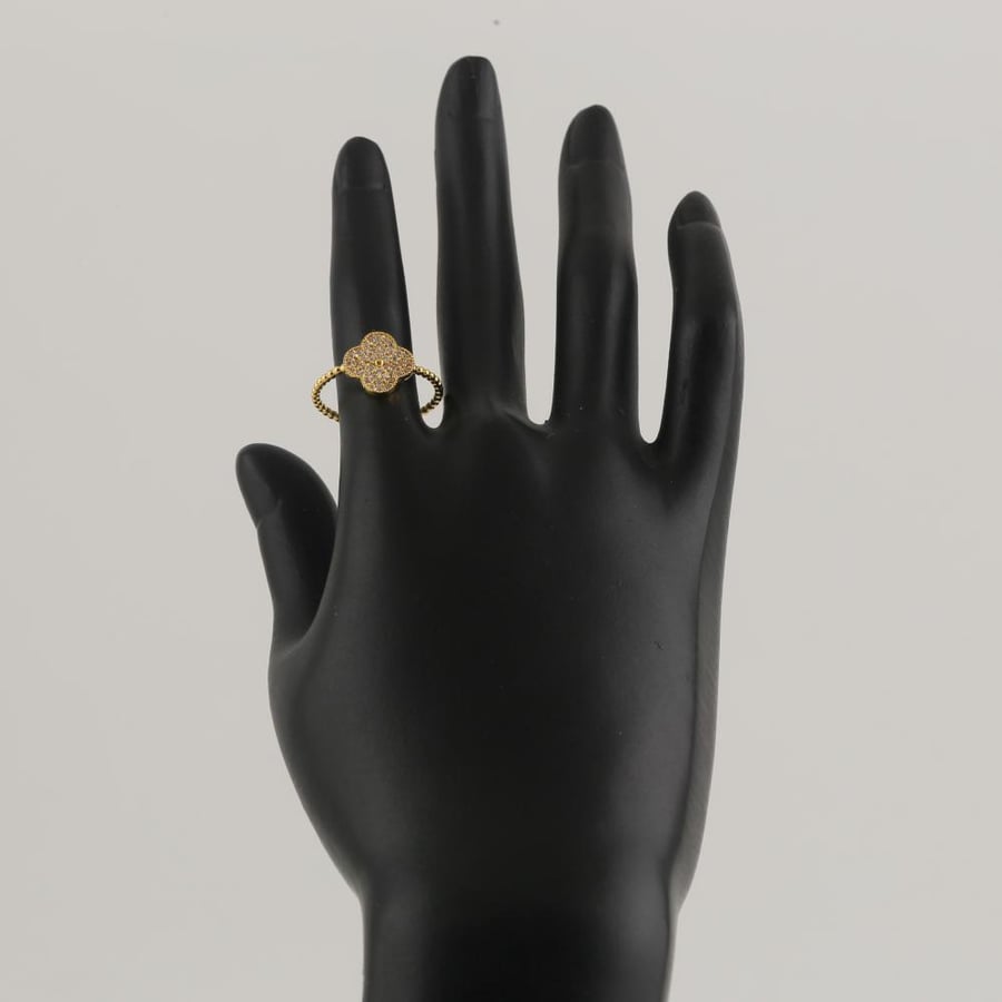 خاتم ذهب كرات وردة لماعة - عيار 21