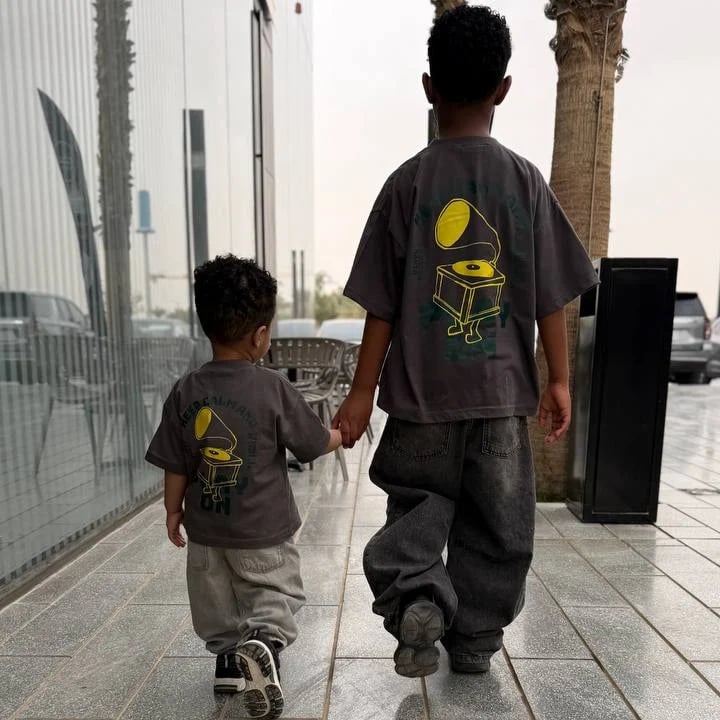 Kids Oversized Grey T-Shirt 🩶