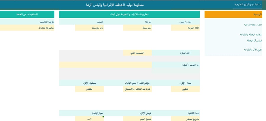 مكتبة الخطط الإثرائية لكل المراحل والمقررات معلم ومعلمة