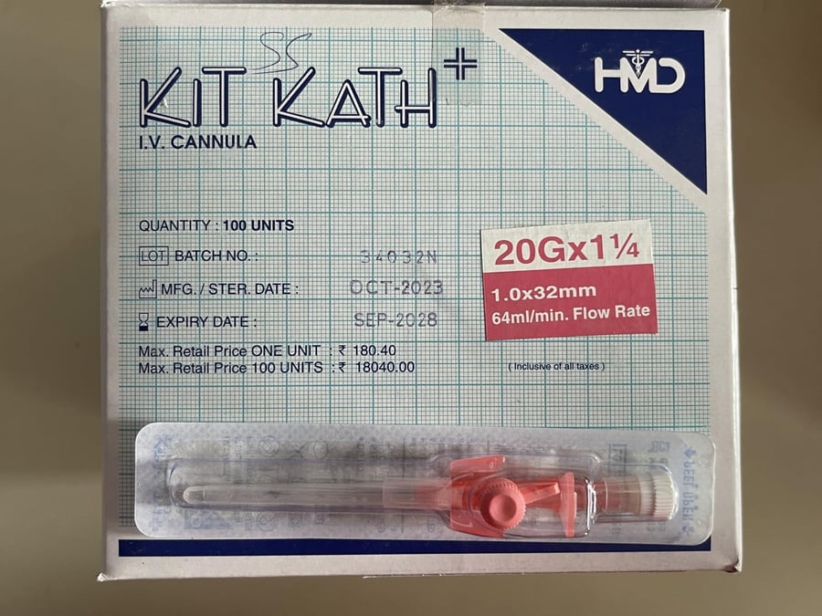 IV Cannula size 20G