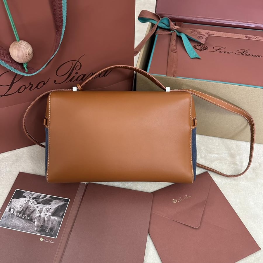 Loro Piana – Extra Bag L27 Fall/Winter New Collection – Blue Denim