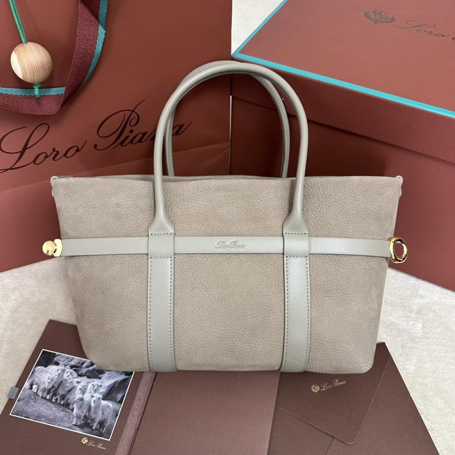 Loro Piana – Ghiera Shopper Small Smoky Taupe