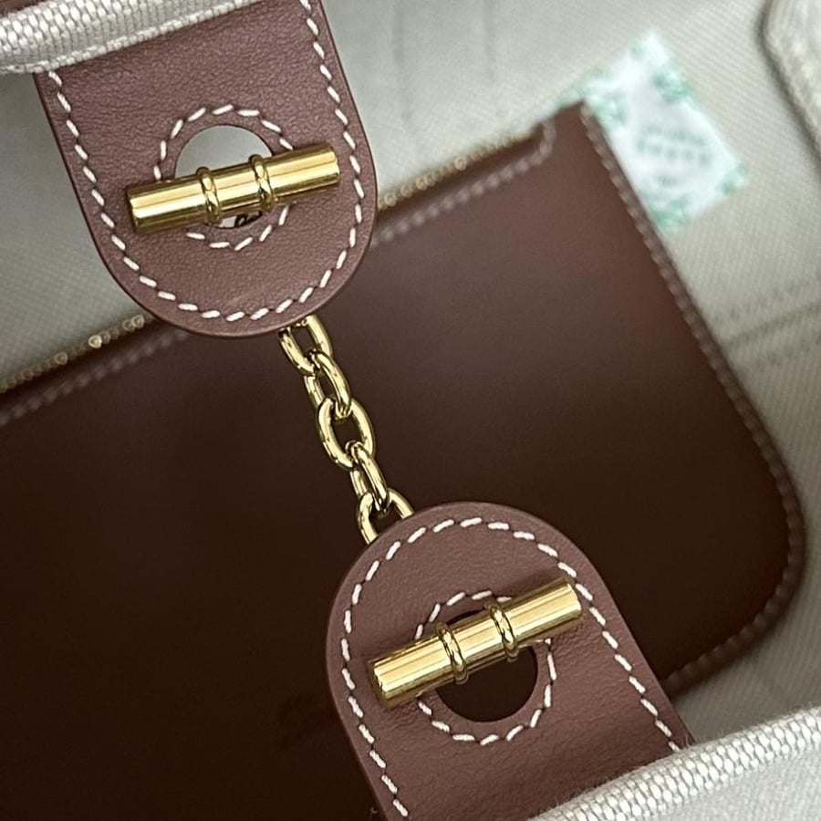 Loro Piana – Ghiera Shopper Small Canvas Caramel