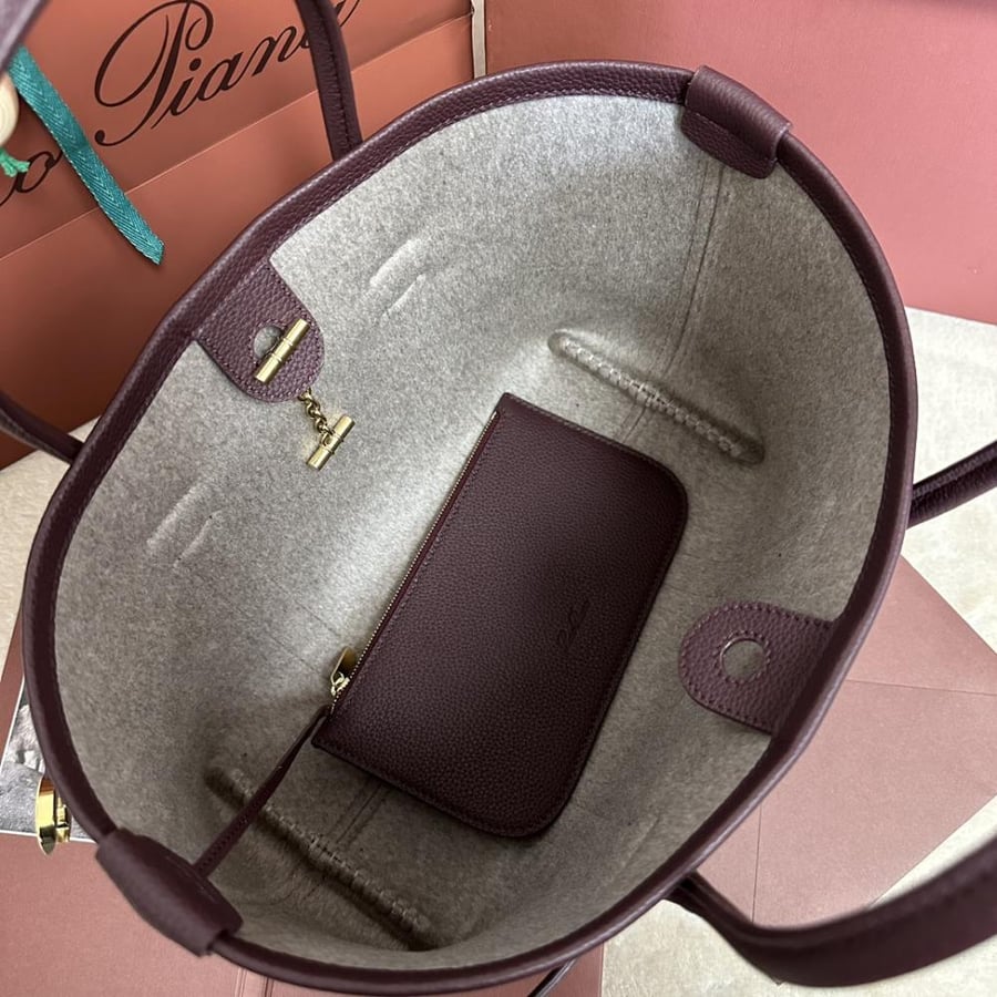 Loro Piana – Ghiera Shopper Small Red Bean